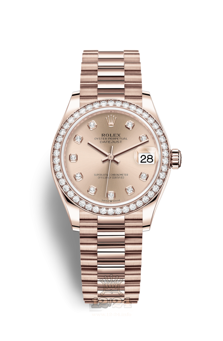 Rolex Datejust Watch 278285rbr-0025 31 mm Pink gold Case Pink Dial
