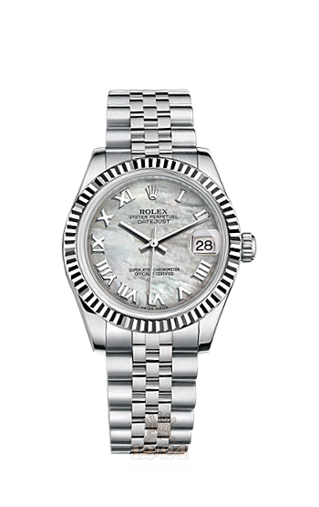Rolex Datejust Watch 178274-0071 31 mm Steel / White gold Case White Dial
