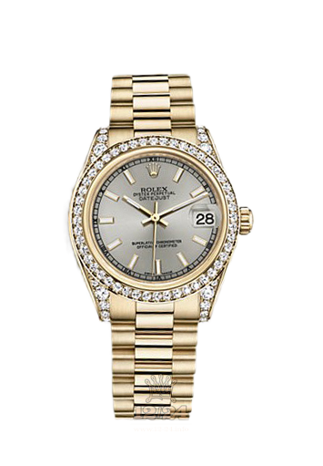 Rolex Datejust Watch 178158-0066 31 mm Yellow gold Case Silver Dial
