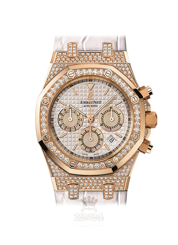 Audemars Piguet Royal Oak Watch 26127OR.ZZ.D011CR.01 39 mm Pink gold Case White Dial