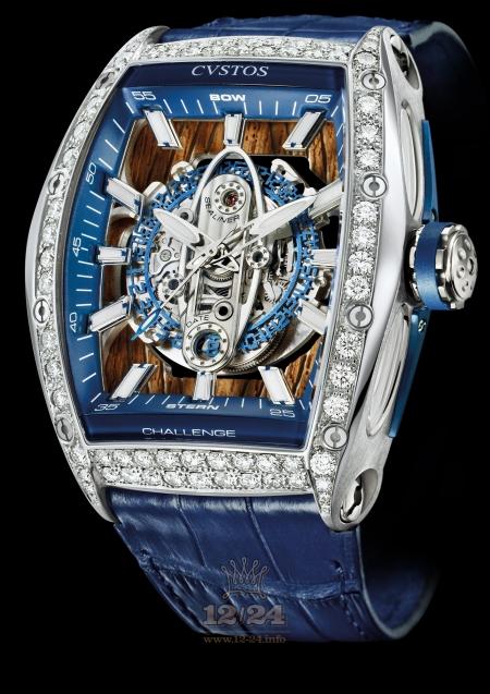 Cvstos Challenge Watch GT New Sea-Liner Diamond Stainless steel Case Silver Dark blue Dial