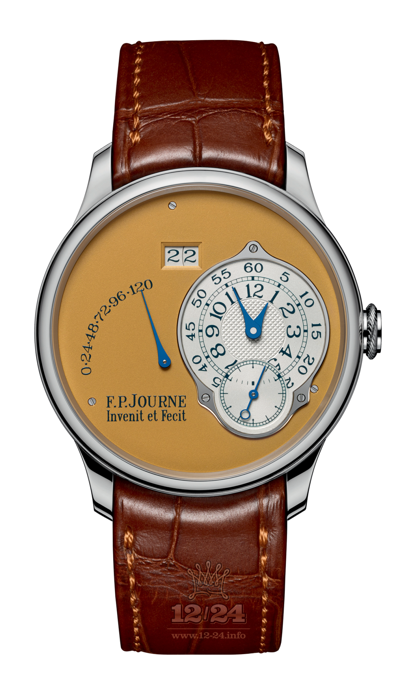 F.P.Journe Exclusive Pieces Watch FPJ-Co-ExclusivePieces-S38S-Automatique-CuirSt 38 mm Stainless steel Case White Golden Dial