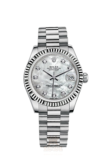Rolex Datejust Watch 178279-0015 31 mm White gold Case White Dial
