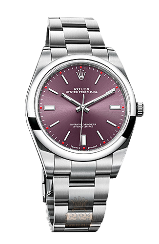 Rolex Oyster Perpetual Watch 114300-0002 39 mm Stainless steel Case Red Dial