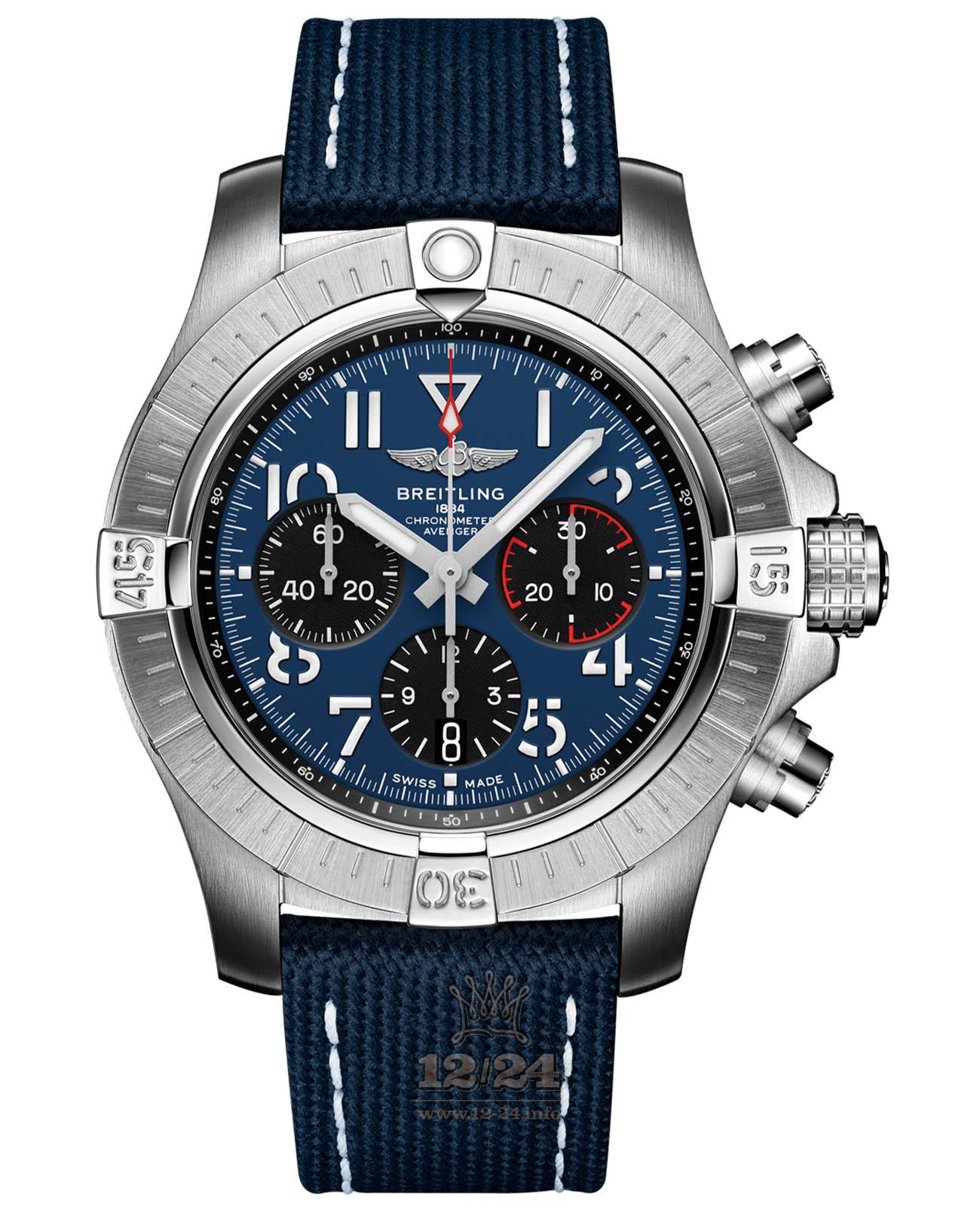 Breitling Avenger Watch AB01821A1C1X2 45 mm Stainless steel Case Dark blue Dial
