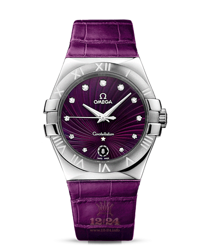 Omega Constellation Watch 123.13.35.60.60.001 35 mm Stainless steel Case Purple Dial