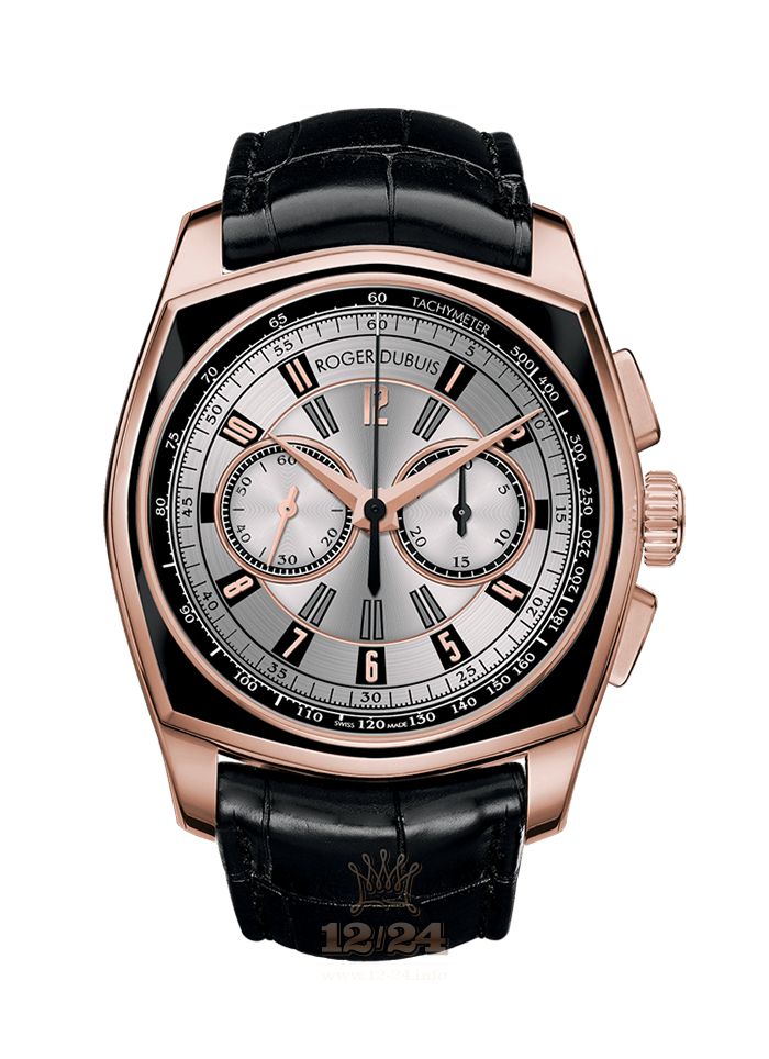 Roger Dubuis La Monegasque Watch RDDBMG0004 44 mm Pink gold Case Black Silver Golden Dial