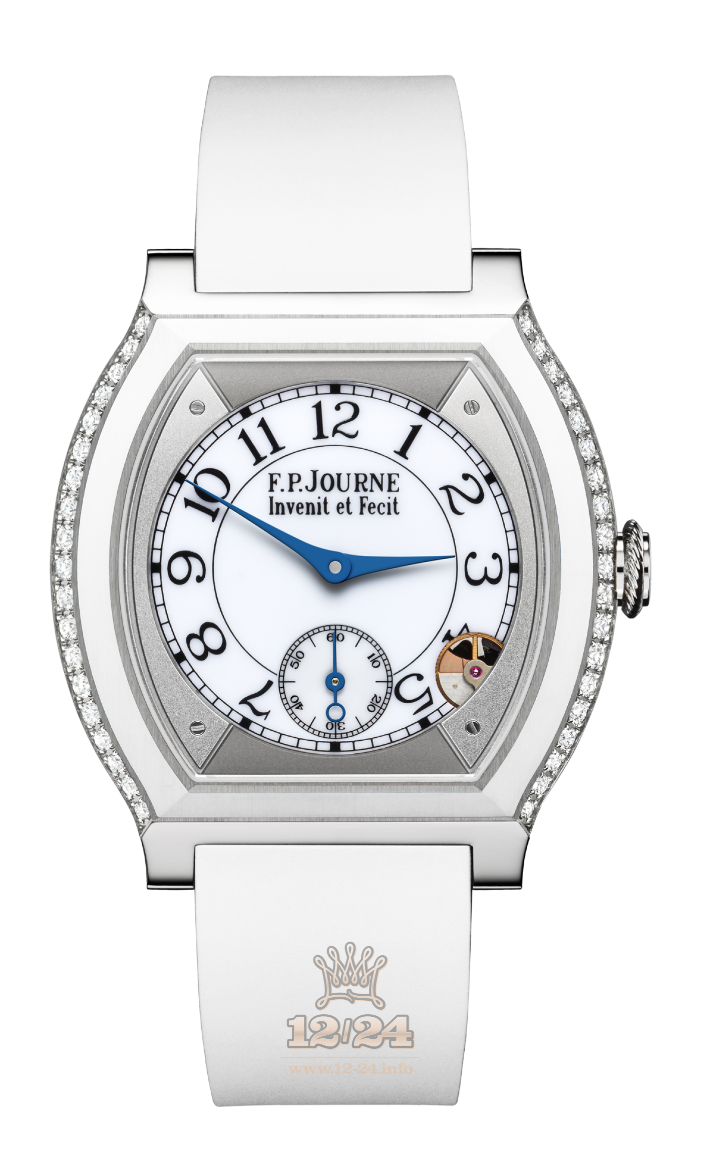 F.P.Journe Elegante Watch FPJ-Co-Elegante-Blanche40mm-TtRub 40 mm Titanium Case White Gray Dial