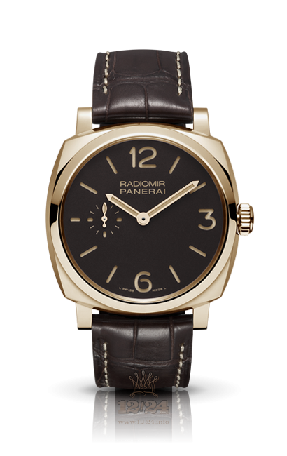 Panerai Radiomir 1940 Watch PAM00513 42 mm Red gold Case Brown (chocolate) Dial