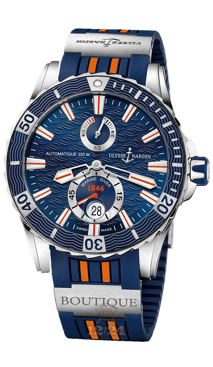 Ulysse Nardin Diver Watch 263-10LE-3/953-BQ 44 mm Stainless steel Case Blue Dial