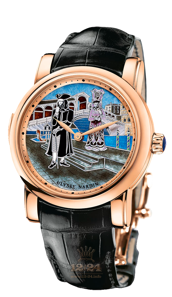Ulysse Nardin Classic Watch 716-63/VEN 42 mm Pink gold Case Painted Dial