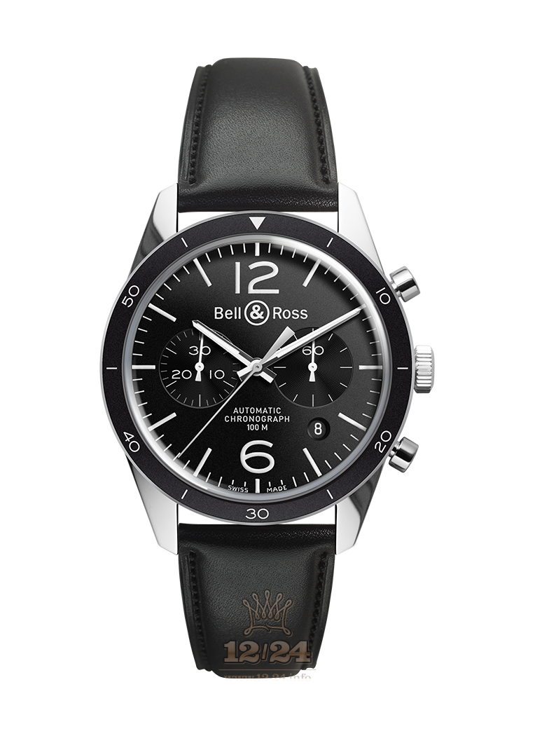 Bell & Ross Vintage Watch BRV126-BL-BE/SCA 43 mm Stainless steel Case Black Dial