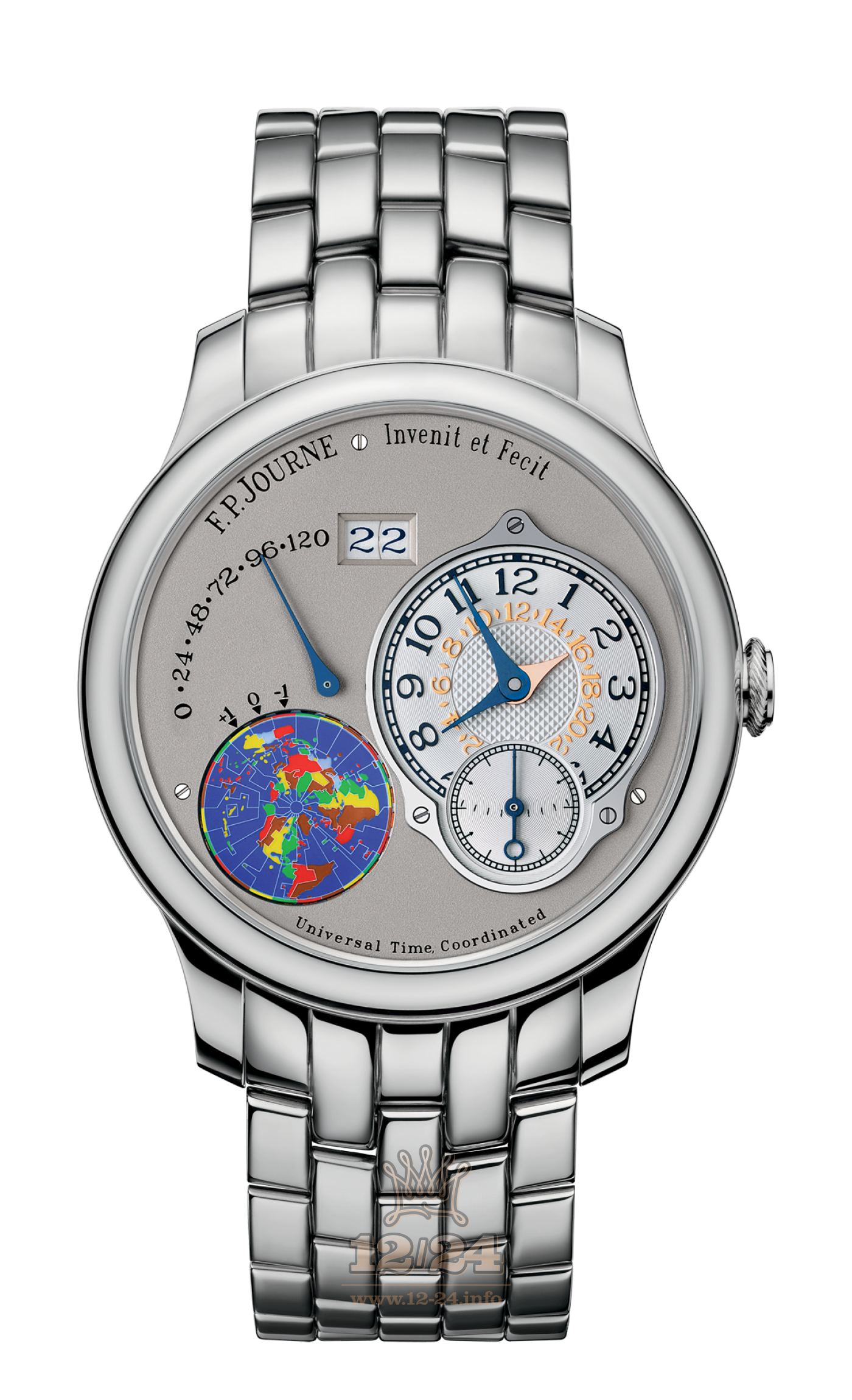 F.P.Journe Octa Watch FPJ-Co-Octa-Utc-AL-Pl 40 mm Platinum Case White Gray Dial