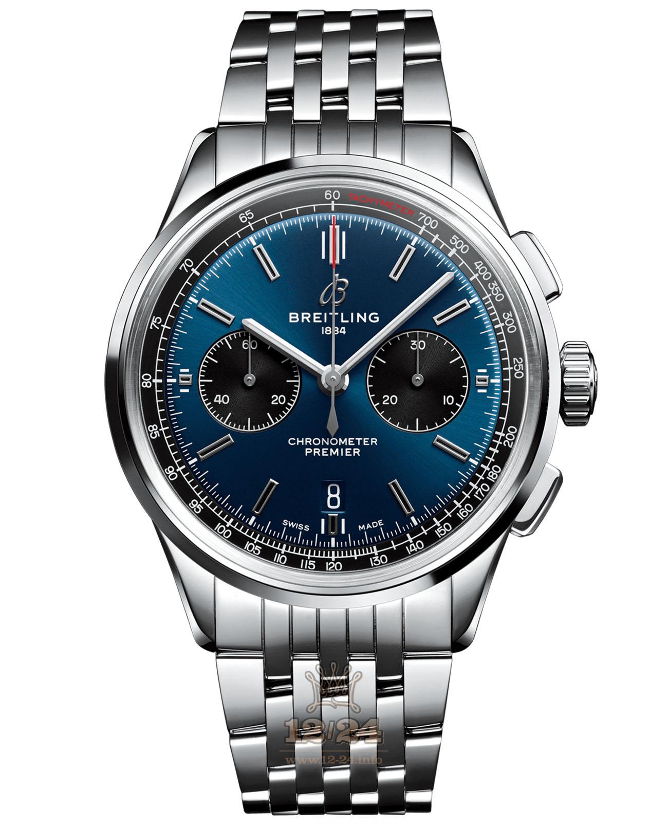 Breitling Premier Watch AB0118221C1A1 42 mm Stainless steel Case Dark blue Dial