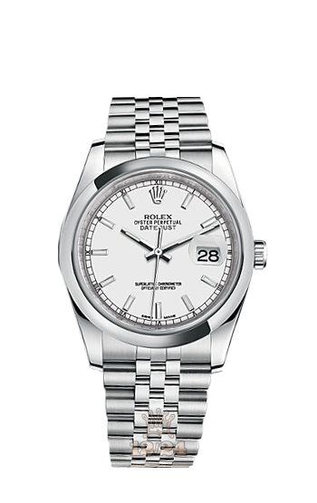 Rolex Datejust Watch 116200-0100 36 mm Stainless steel Case White Dial
