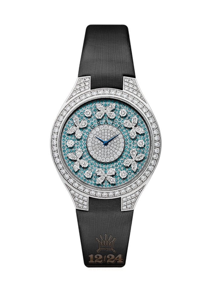 Graff Disco Butterfly Watch FBF38WGDPT White gold Case Silver Green Dial