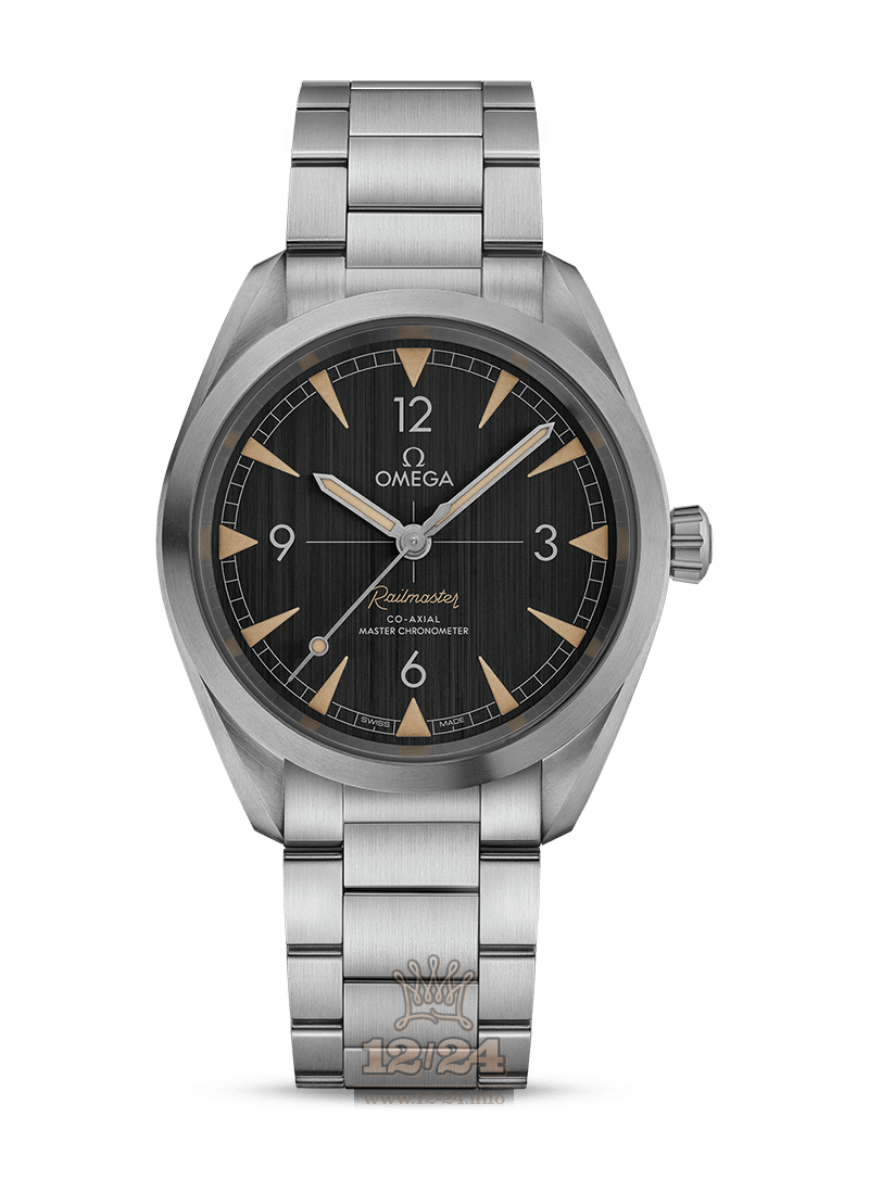 Omega Railmaster Watch 220.10.40.20.01.001 40 mm Stainless steel Case Black Dial