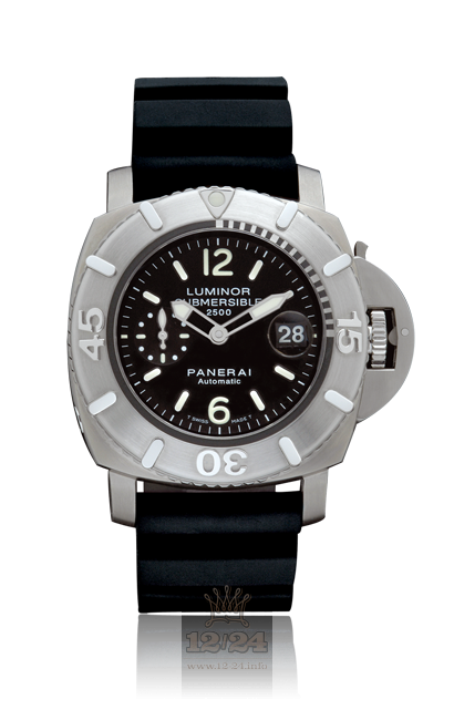 Panerai 2004 Watch PAM00194 47 mm Stainless steel Titanium Case Black Dial