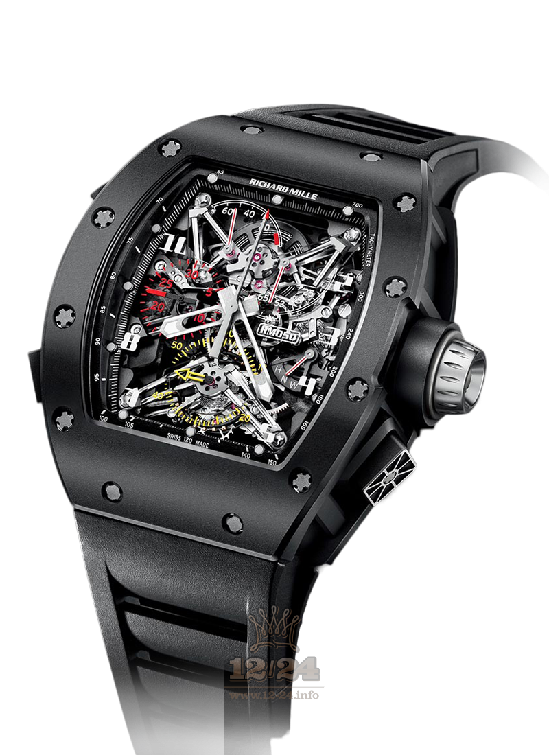 Richard Mille Men's Collection Watch RM 050 Tourbillon Competition Chronograph �� Felipe Massa 50 mm Titanium Case
