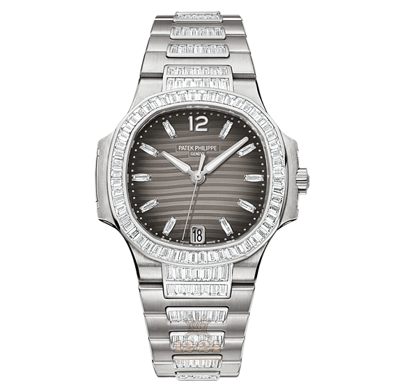Patek Philippe Nautilus Watch 7014/1G-001 34 mm White gold Case Black Gray Dial