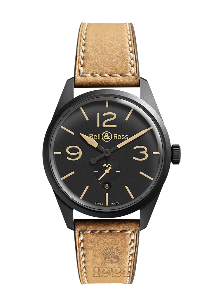 Bell & Ross Vintage Watch BRV123-HERITAGE 41 mm Stainless steel PVD coating Case Black Dial