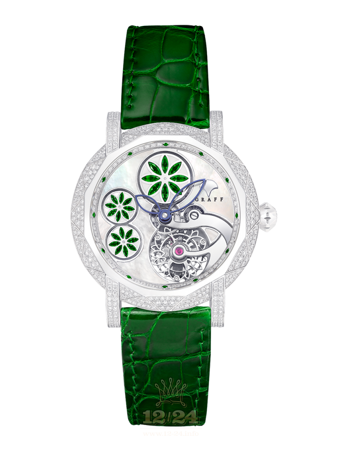 Graff MasterGraff Watch MGF42WGSLDMPWE 42 mm White gold Case White Green Dial