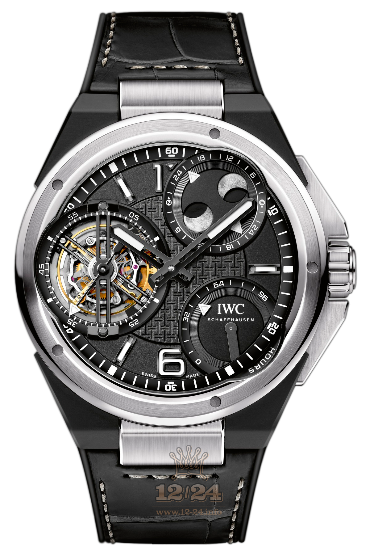 IWC Ingenieur Watch IW590001 46 mm Platinum Ceramics Case Black Dial