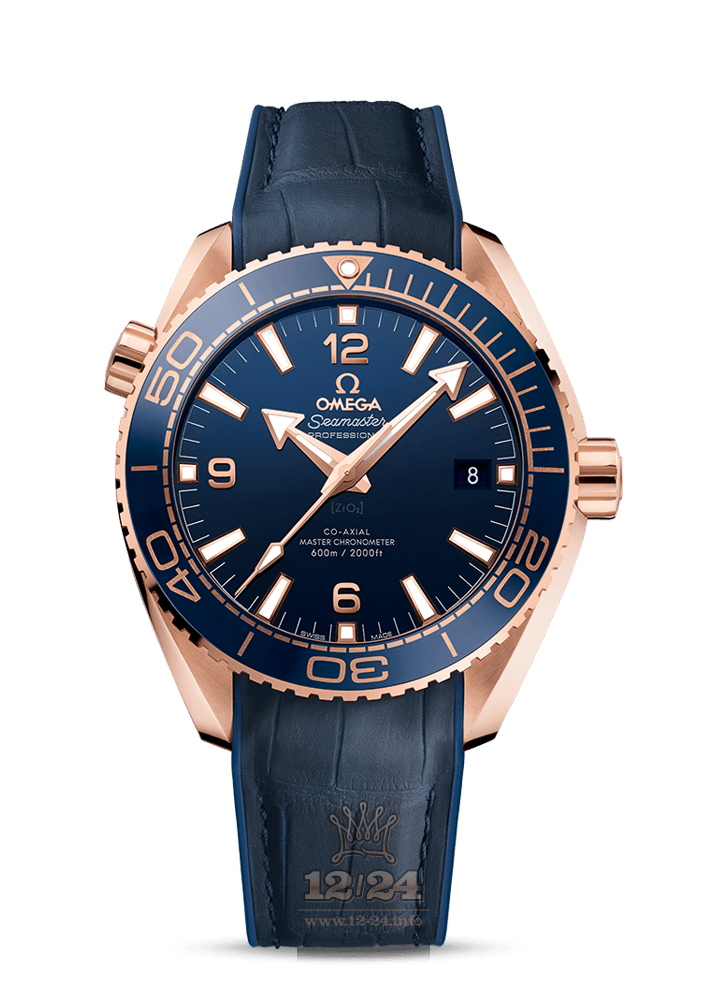 Omega Planet Ocean 600 M Watch 215.63.44.21.03.001 44 mm Pink gold Case Dark blue Dial