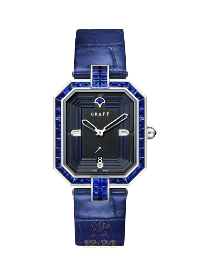 Graff Graff Vendome Watch VDL40WGSL 40 mm White gold Case Black Dark blue Dial