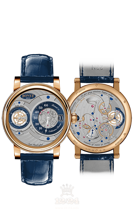 Bovet Dimier Watch R150007 42 mm Pink gold Case Dark blue Dial