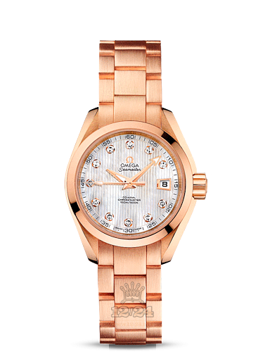 Omega Aqua Terra 150 M Watch 231.50.30.20.55.001 30 mm Pink gold Case White Dial