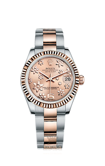Rolex Datejust Watch 178271-0074 31 mm Steel / Pink gold Case Pink Dial