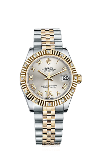 Rolex Datejust Watch 178313-0074 31 mm Steel / Yellow gold Case Silver Dial