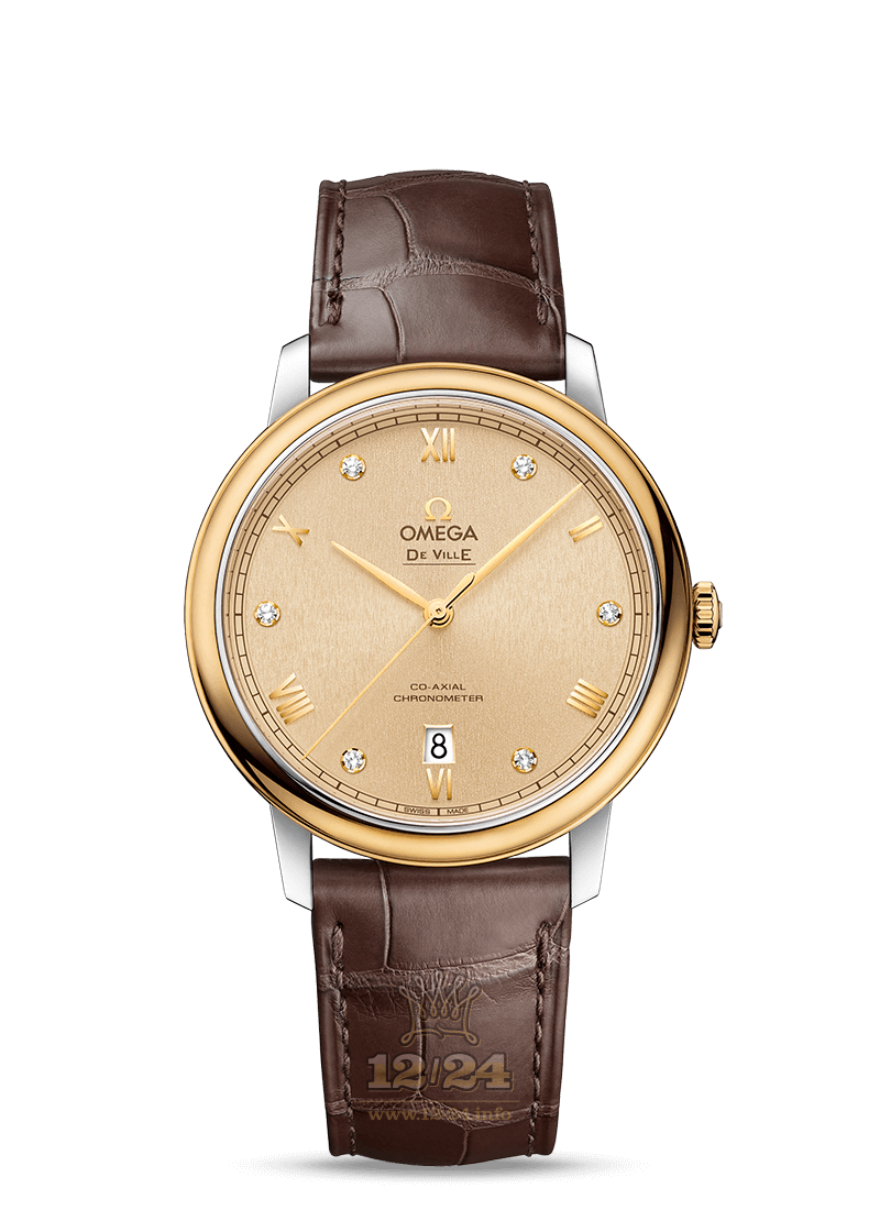 Omega De Ville Watch 424.23.40.20.58.002 40 mm Stainless steel Yellow gold Case Yellow Dial