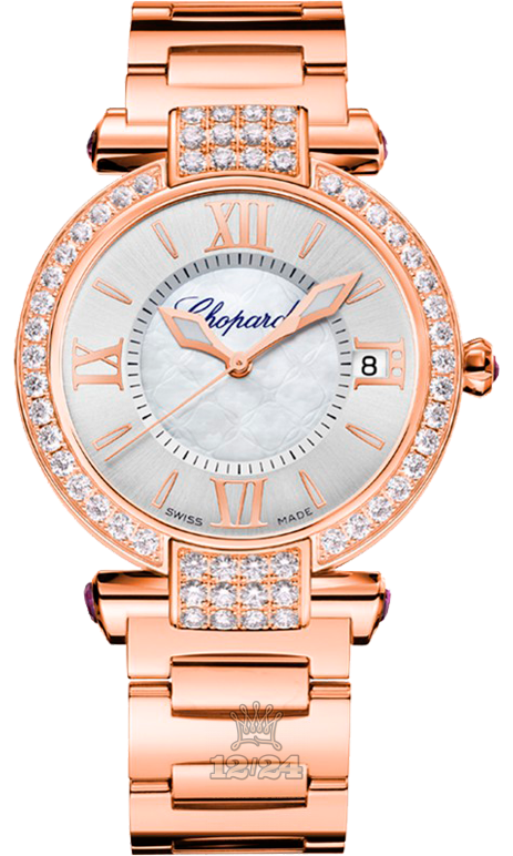 Chopard Imperiale Watch 384822-5004 36 mm Pink gold Case Silver Dial