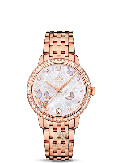 Omega Prestige Watch 424.55.33.20.55.004 33 mm Pink gold Case White Dial