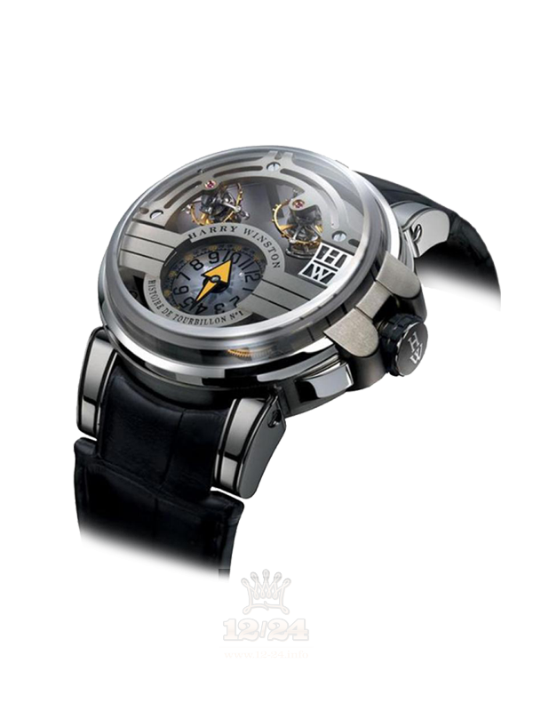 Harry Winston Histoire de Tourbillon Watch HCOMDT48WZ001 48 mm White gold Case Gray Dial