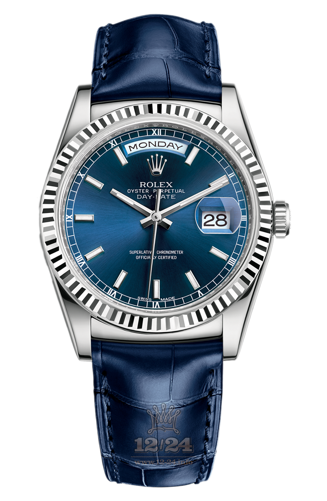 Rolex Day-Date Watch 118139-0004 36 mm White gold Case Dark blue Dial