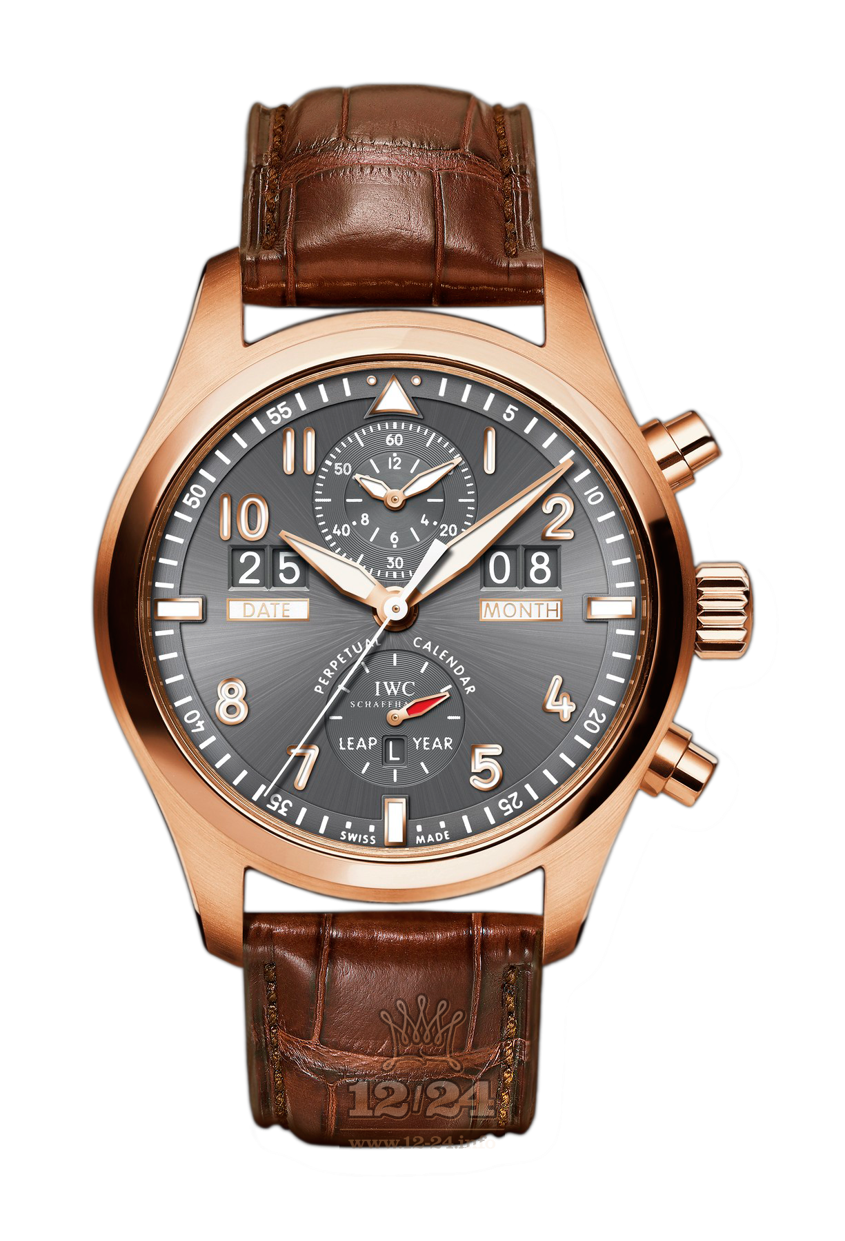 IWC Pilot s Watches Watch IW379105 46 mm Pink gold Case Gray Dial
