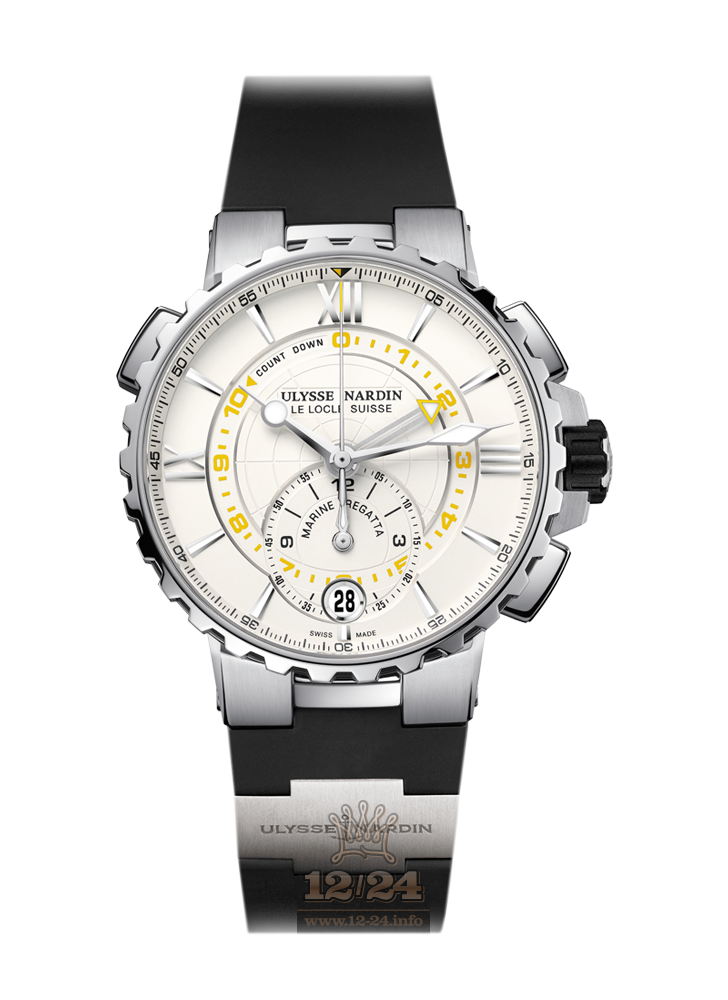 Ulysse Nardin Marine Watch 1553-155-3/40 44 mm Stainless steel Case White Dial