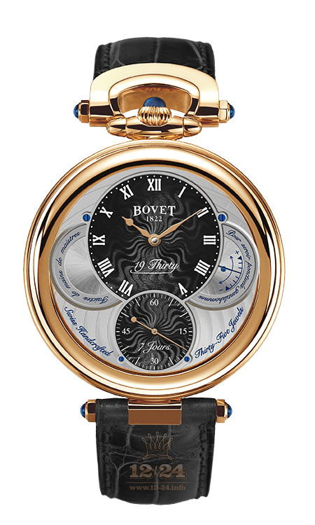 Bovet 19Thirty Watch NTR0017 42 mm Pink gold Case Black Gray Dial