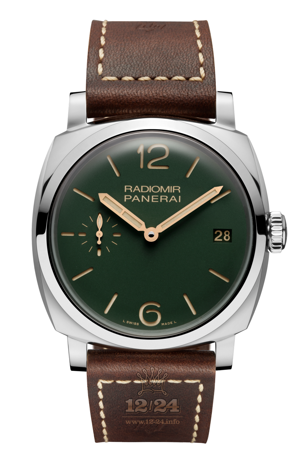 Panerai Radiomir 1940 Watch PAM00736 47 mm Stainless steel Case Green Dial