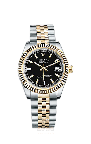 Rolex Lady-Datejust Watch 178273-0019 31 mm Steel / Yellow gold Case Black Dial