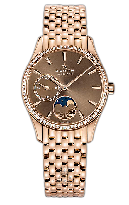 Zenith Elite Watch 22.2310.692/75.M2310 33 mm Pink gold Case Brown (chocolate) Dial