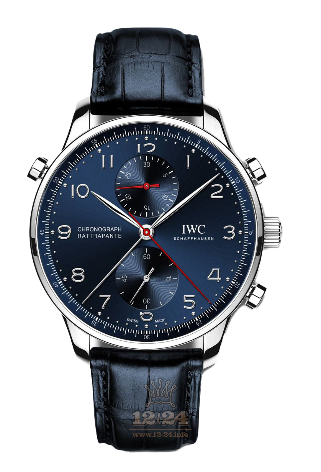 IWC Portugieser Watch IW371217 41 mm Stainless steel Case Dark blue Dial