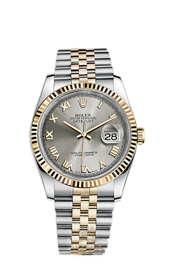 Rolex Datejust Watch 116233-0204 36 mm Steel / Yellow gold Case Silver Dial