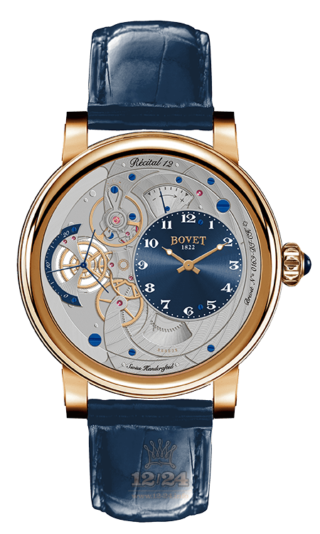Bovet Dimier Watch R120007 42 mm Pink gold Case Dark blue Dial