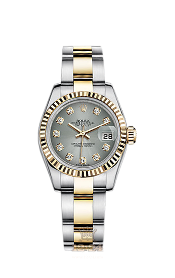 Rolex Lady-Datejust Watch 179173-0059 26 mm Steel / Yellow gold Case Gray Dial