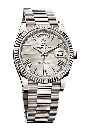 Rolex Day-Date Watch 228239-0006 40 mm White gold Case Silver Dial