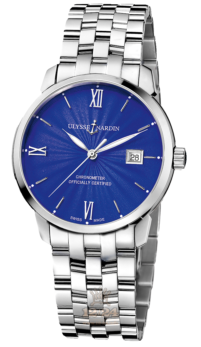 Ulysse Nardin Classic Watch 8153-111-7/E3 40 mm Stainless steel Case Blue Dial